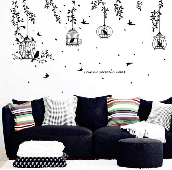 Black Bird With Cages