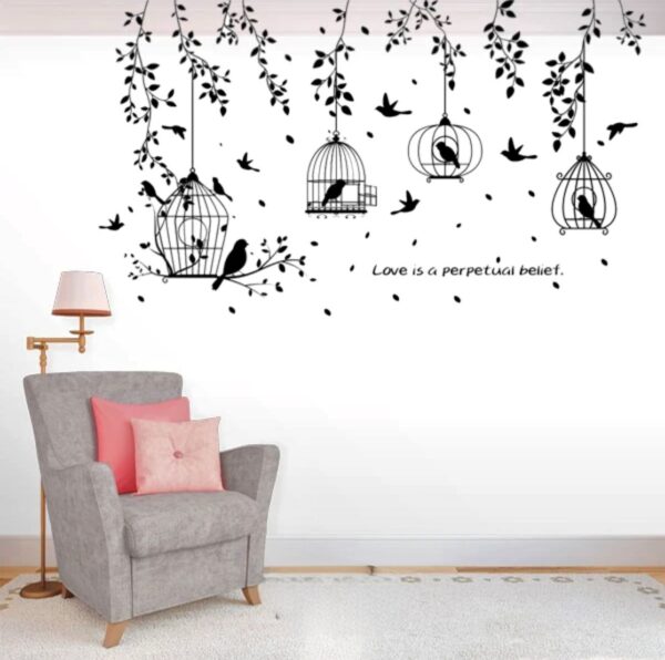 Black Bird With Cages